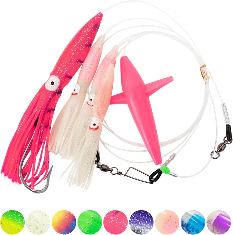 BLUEWING Fishing Daisy Chain Big Game Bulb Squid Trolling Bird Tuna Lures Fish Teasers for Marlin Sailfish - Image 1